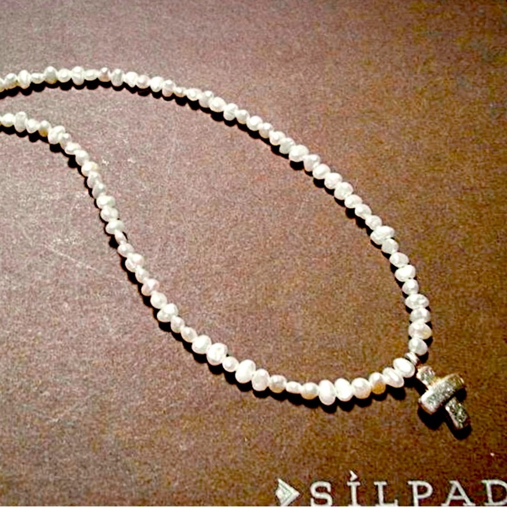 RARE Silpada Stunning Vintage Sterling Silver and Freshwater Pearl Necklace - Picture 6 of 9